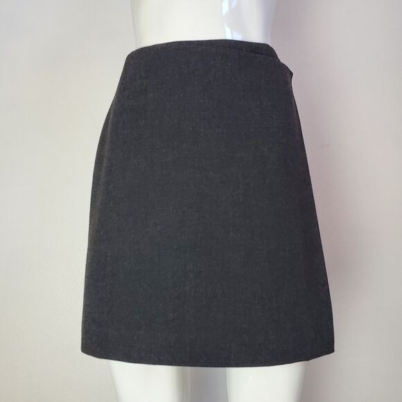 Vintage 90s Preview Collection Gray Wrap Mini Skirt - Picture 3 of 8